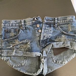 Denim shorts